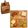 4Piece Charcuterie Board Set Multifunctional Wooden Puzzle Serving Tray Puzzle-Shaped Platter Charcuterie Tray for Kitchen Party