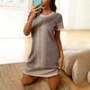Moda Estiva Divertente Stampa Donna Abbigliamento per la Casa Donna Camicia da Notte Abiti a Manica Corta Vestibilità Ampia Biancheria da Notte Vestiti per la Casa Abbigliamento per il Tempo Libero