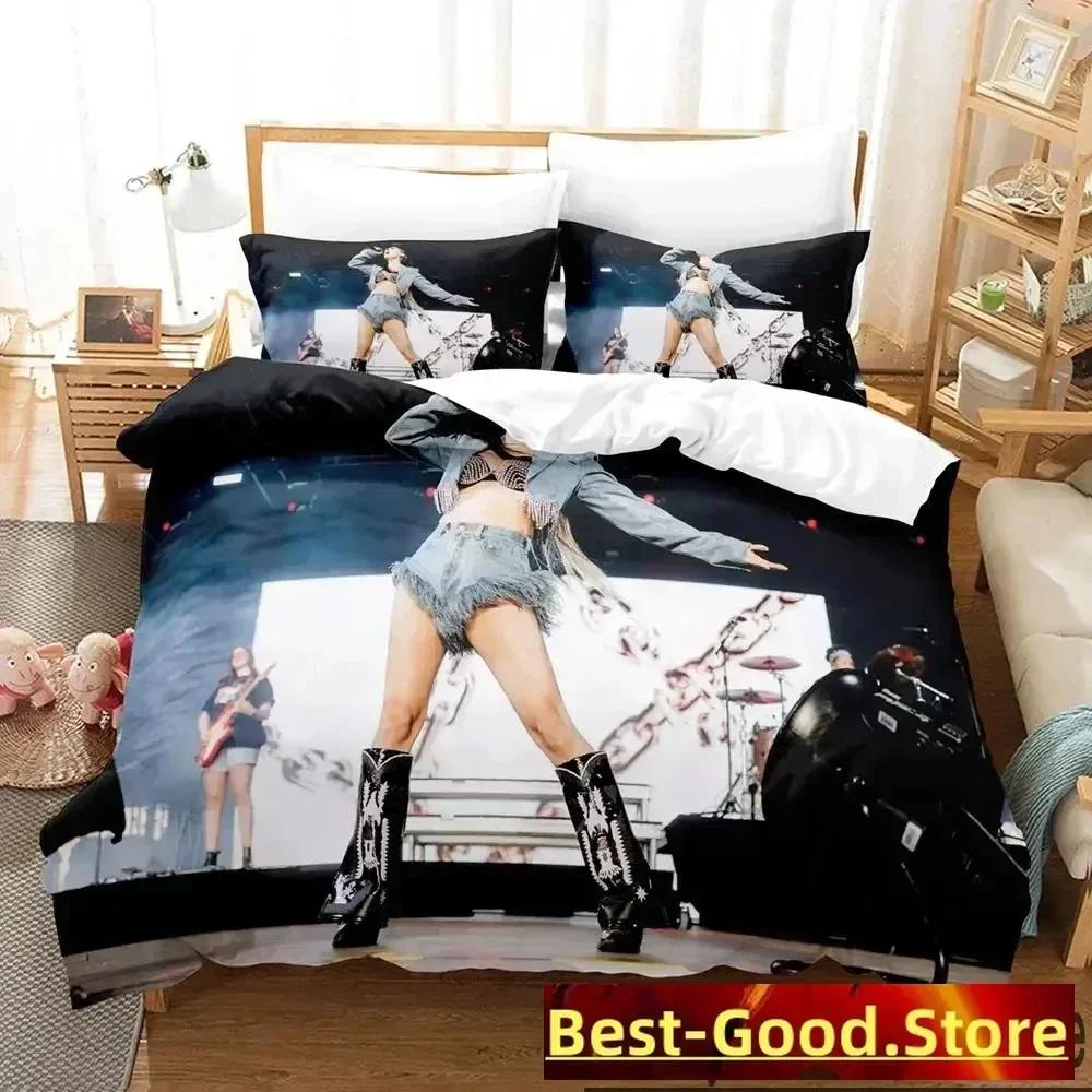 3D Print Rina Sawayama Singer Bedding Set Printed Bed Set With Pillowcase Bed Duvet Cover Soft Queen King Size Bedclothes Home