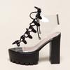 Sexy Women Thick Heel Wedges Platform Shoes Casual Sandals Female Pumps Crystal Shoes