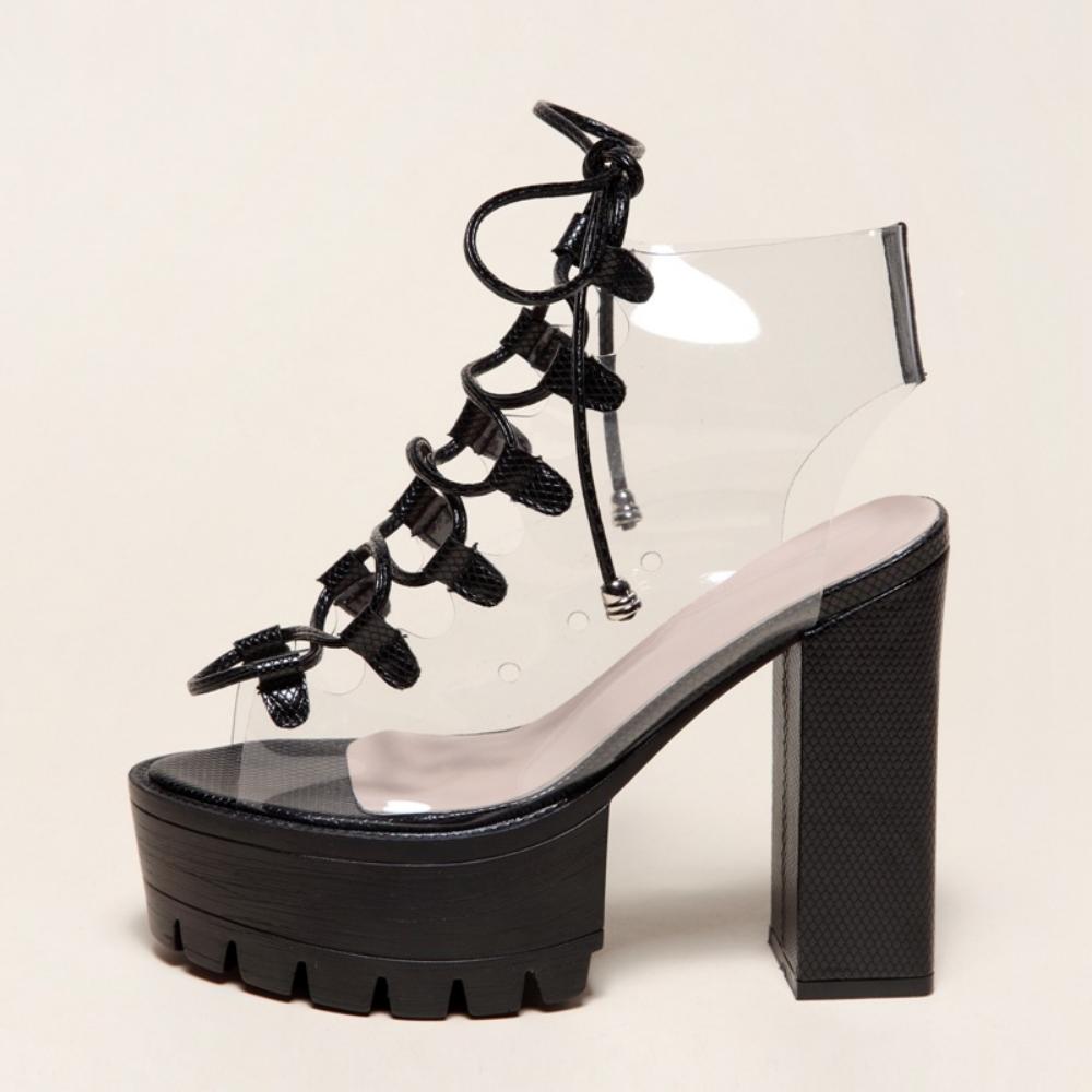 Sexy Women Thick Heel Wedges Platform Shoes Casual Sandals Female Pumps Crystal Shoes
