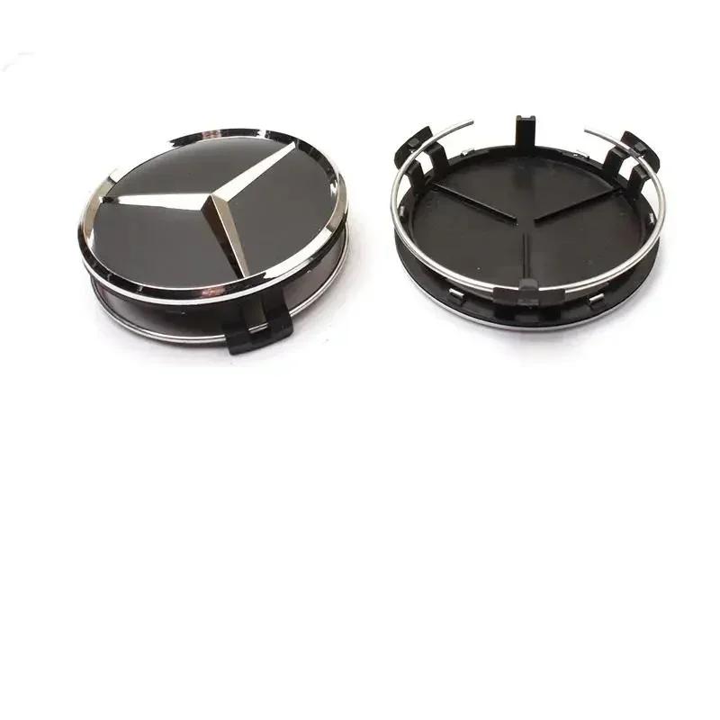C200 E200 For Mercedes Benz 4PCS 75mm Car Wheel Center Hub Caps Cover for Mercedes-Benz B/C/E/S Class A Class C200L GLC GLK CLA
