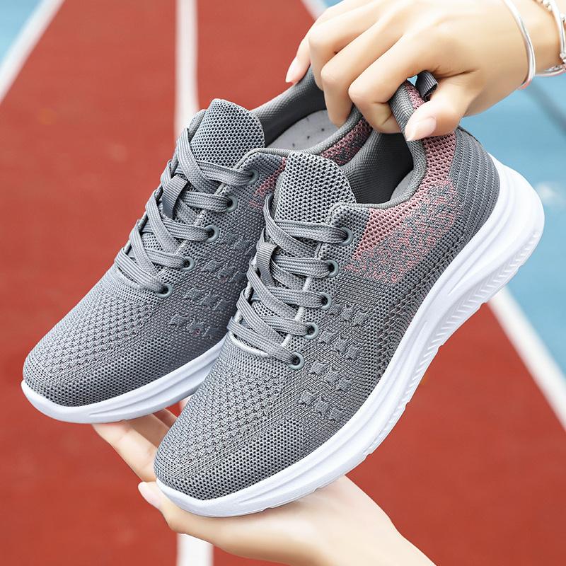 Shoes women's spring new women's fly-woven lightweight breathable shoes running shoes manufacturers casual sports shoes women