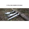 Portable Utensil 3 In 1 Stainless Steel Folded Tableware with Storage Bag Multifunctional Dinnerware Picnic Cutlery