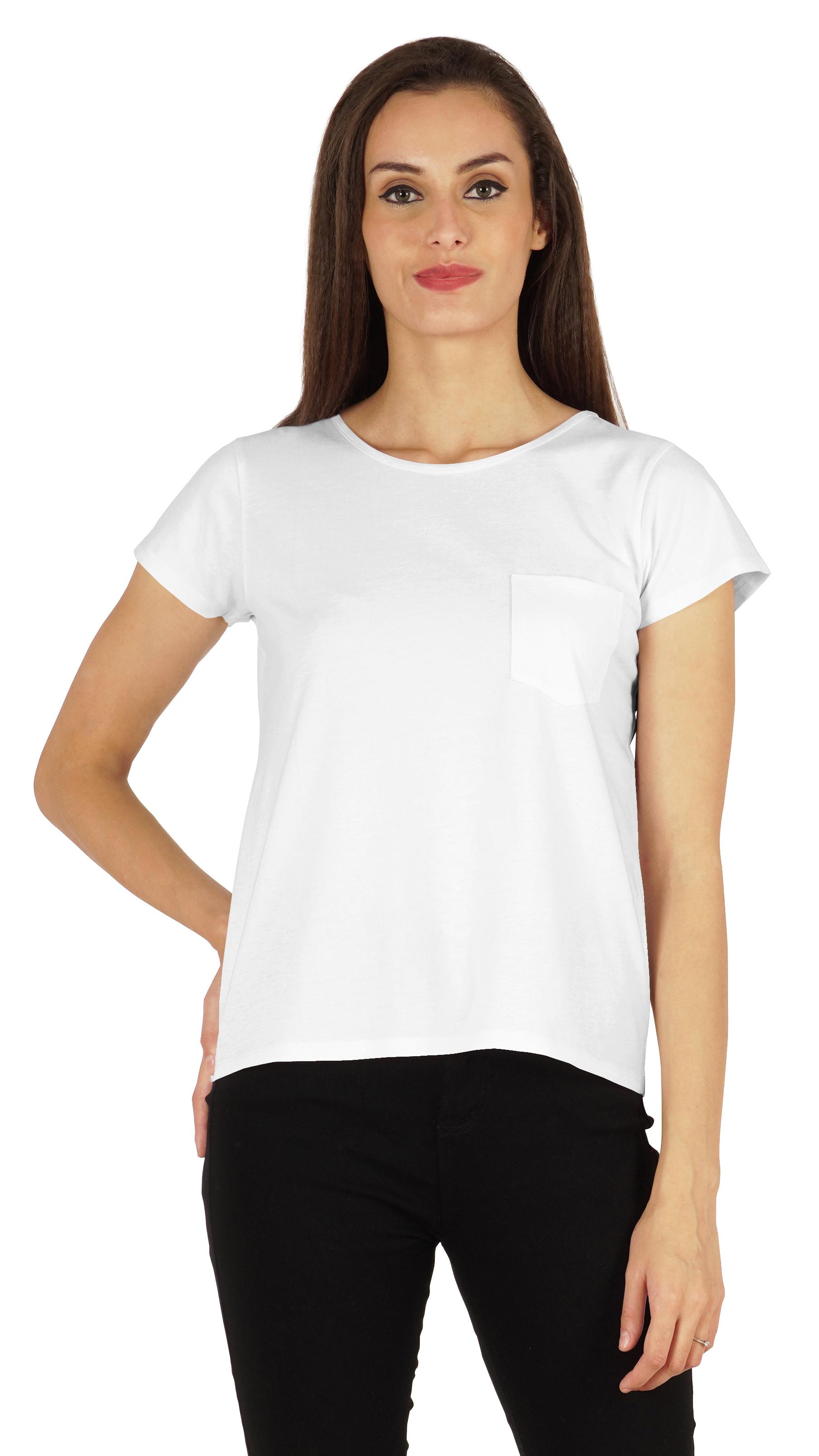 

Inkmeso Однотонна базова футболка з коротким рукавом для жінок з накладною кишенею, повсякденна літня базова XXL білий