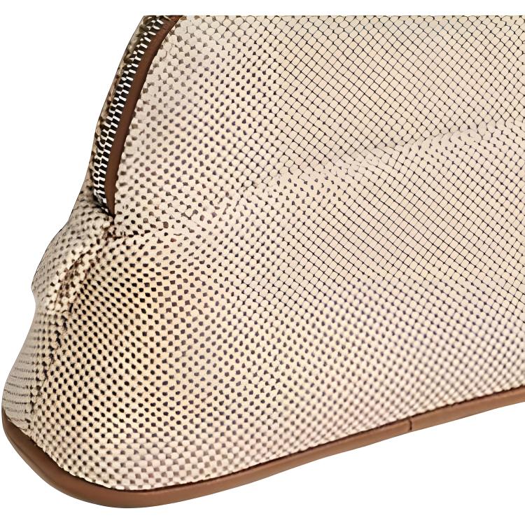 Hermes Bolide Casaque 16 Silver Buckle Cotton Travel Storage Bag Women bags Light-Gray H103970MV05