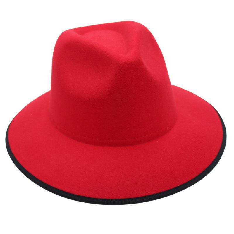 Top Hat do obszywania, Kapelusz Jazzowy Kopułowy, Filcowy Kapelusz w Stylu Zagranicznym Męski i Damski, Kapelusz Wełniany, Kapelusz Fedora, Kapelusz Przeciwsłoneczny.