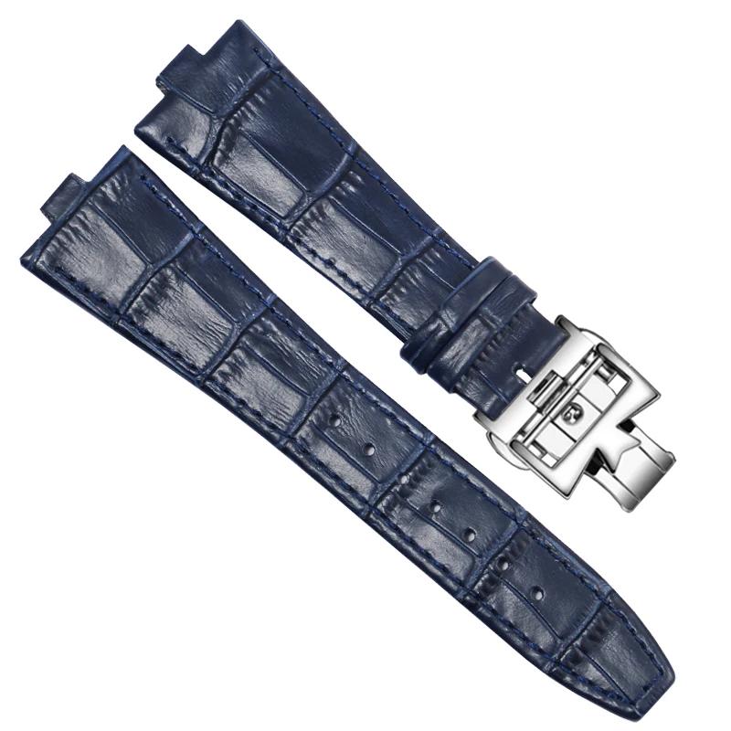 

Оригінальний шкіряний ремінець для годинника Vacheron Constantin Серії OVERSEAS 4500V 5500V P47040 Пряжка з нержавіючої сталі Чоловічий ремінець для годинника 25*8 25-8mm