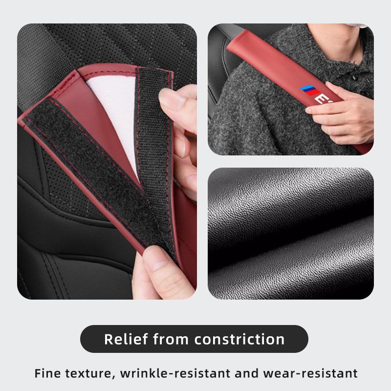 XJVYV1 For BMW 2025 Hot 2Pcs Car Seat Belt Cover Seat Belt Shoulder Pads Auto Interior Accessories For BMW M Performance E46 E52 E60 E7