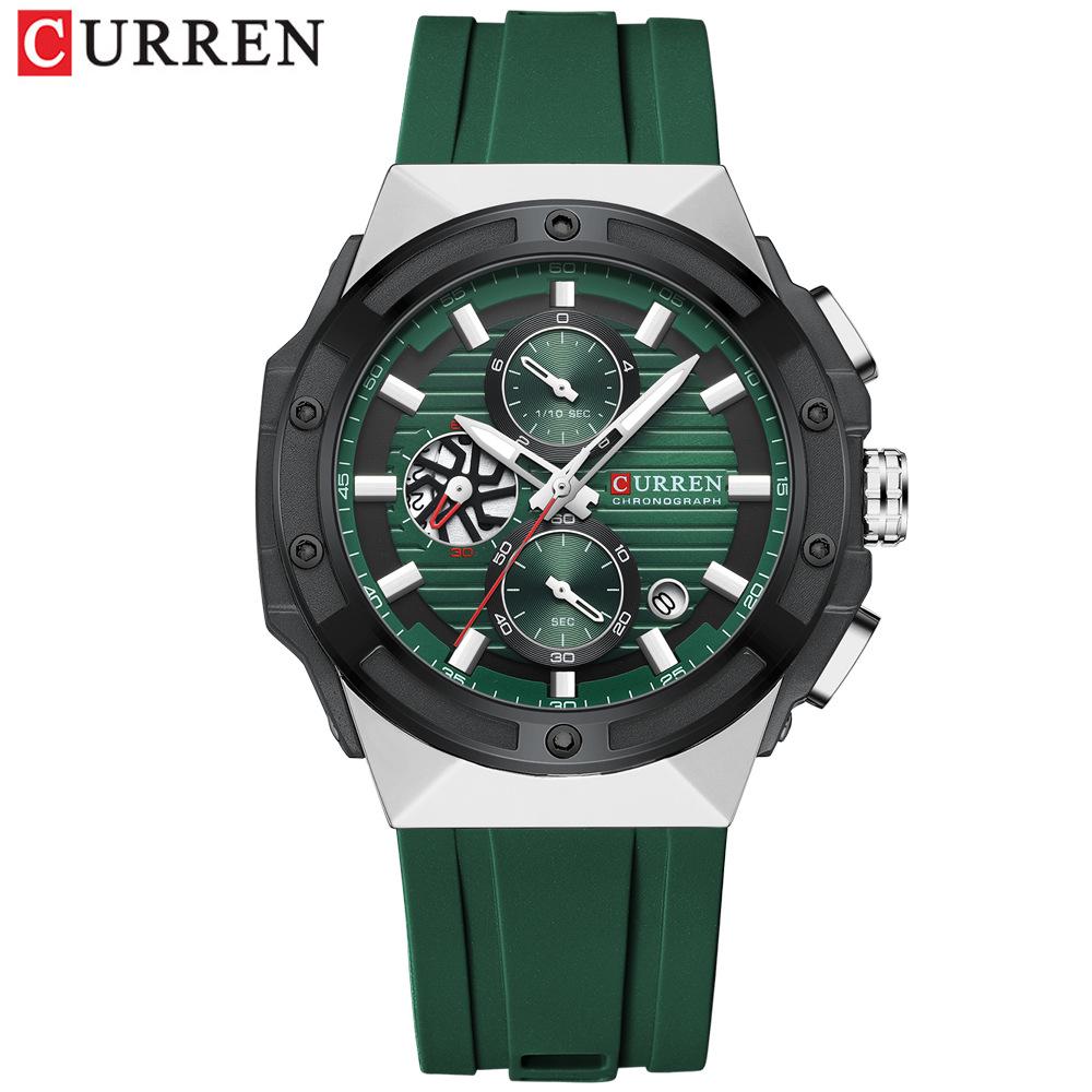 CURREN 8462 Men s Waterproof Chronograph Sports Watch with Calendar and Six-Hand Quartz Movement.