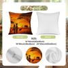 Shadows Of African Grassland Animals Printing Pillow Cover Short Plush Suitable Living Rooms Bedrooms Sofas Throw Cushion Cover