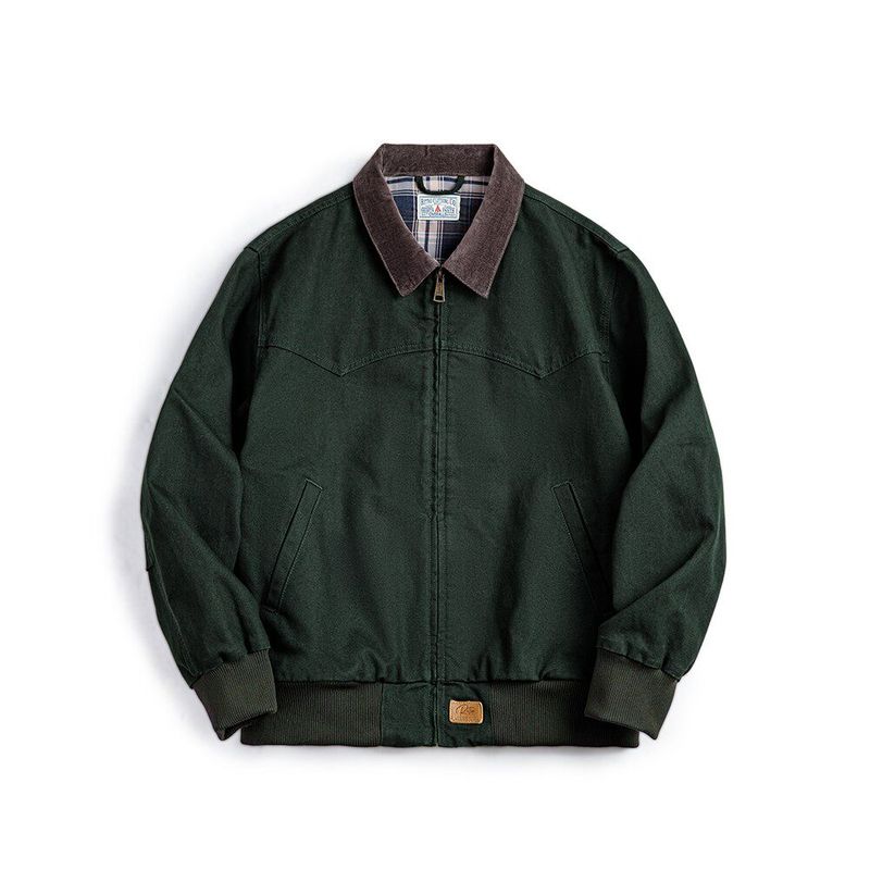 

Marden Heavy Weight Santa Fe Canvas Lapel Autumn Workwear [Dark Green] XL