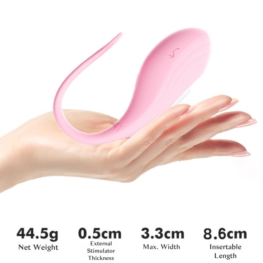 APP-Controlled Wearable Vibrator for Women with 9 Vibration Modes. Wireless Remote G-spot & Clitoral Stimulator, Waterproof Design for Couples Play