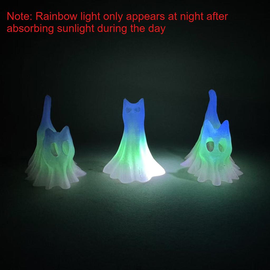 Glow-in-the-Dark Cat Figurines - Unique Plastic Decor for Office & Home, Best for Christmas, Perfect for Thanksgiving home decor