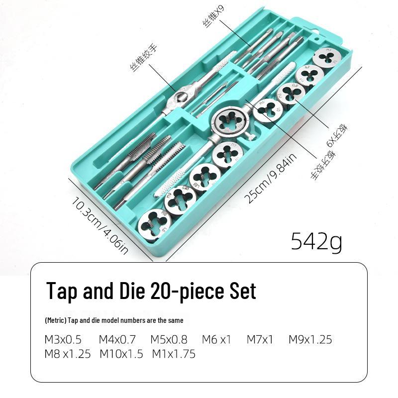 Metric Tap and Die Set - Hand Tools for Thread Repair 