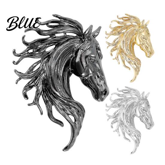 Anti-rust Brooch Pin Retro Style Horse Head Design Anti-oxidation Sophisticated