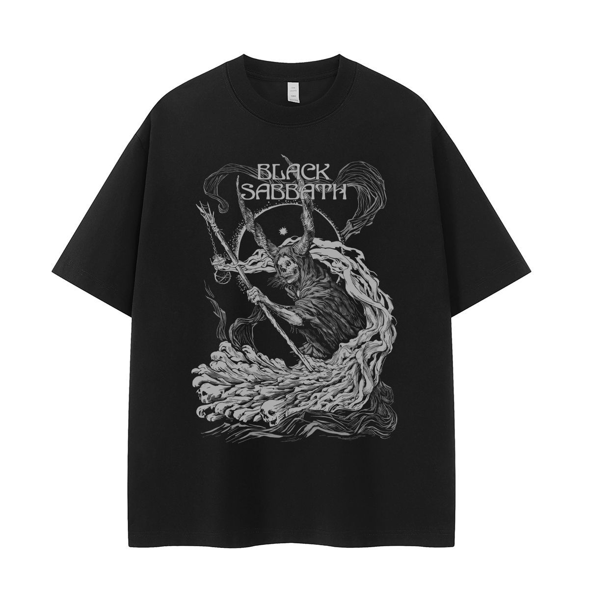 

Black Sabbath Black Sabbath The Niche Design Feeling Rock Band Vintage American Street Men s and Women s Short Sleeve T-shirt 4XL