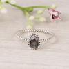 Natural Labradorite 925 Sterling Silver Twisted Band Ring, Teardrop Gemstone Ring, Minimalist Stacking Ring, Gift for Women, Anniversary, Love.