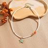 Color Blocked Bead Collarbone Chain Ocean Design Ceramic Necklace Small Fish Bohemian Necklace for Women