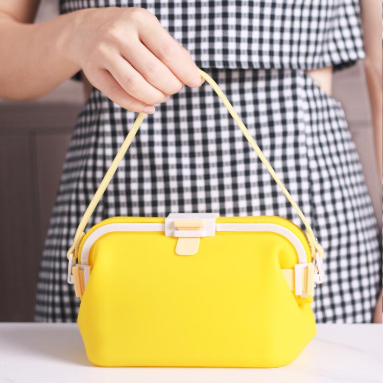 Sheng Bang Rong Silicone Collapsible Fresh-Keeping Lunch Box: Portable, Food-Grade Container for Snacks, Fresh Fruit, and More