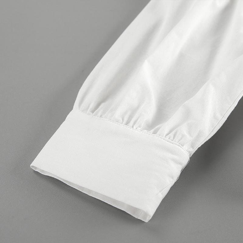 Costume elegante albe cu fustă, femei, cămăși cu mâneci bufante + fuste cu volane, bumbac și in, ținute de vacanță, seturi de două piese