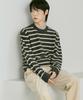 210EDIT Fossil Knit Stripe Knit [Charcoal]_Zf4Sw083