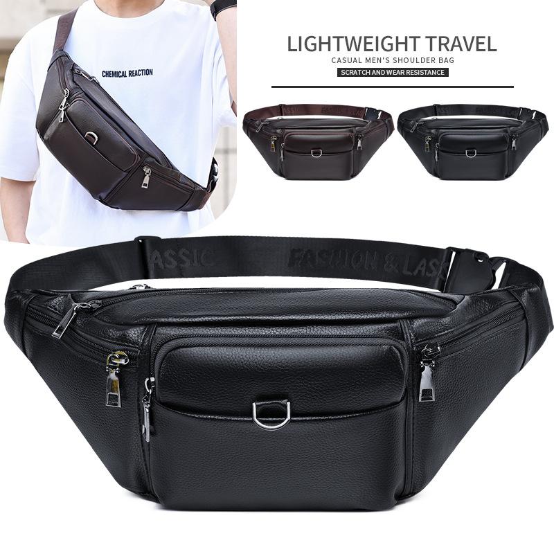 

New Style, Men s Crossbody Bag, Trendy and Fashionable, Large Capacity, Cycling and Mountaineering Chest Bag, Multifunctional чорний