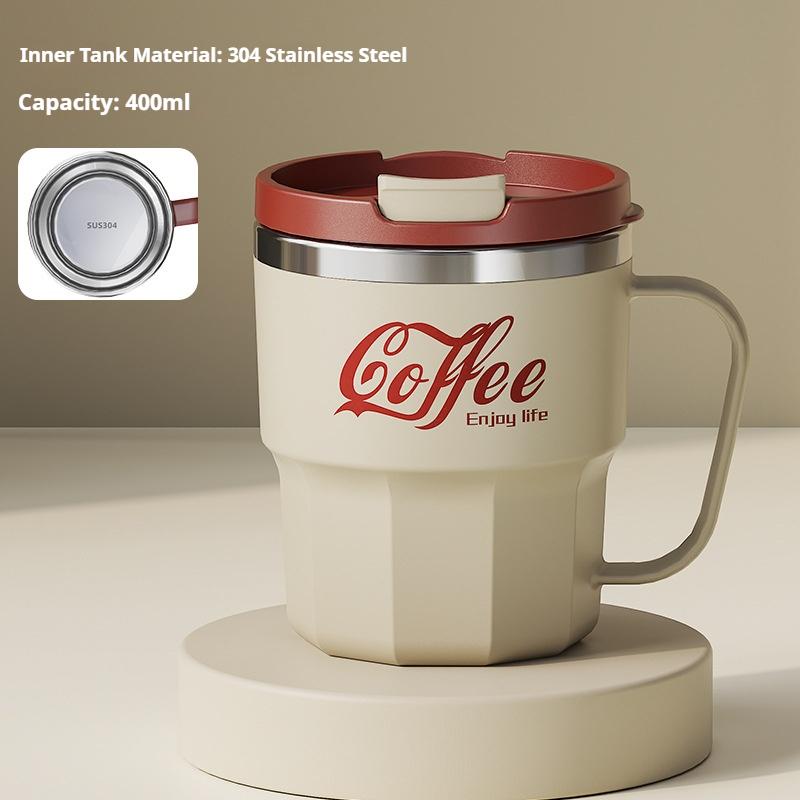 400ML Stainless Steel Thermos Mug Portable Sealed Leak-proof Drinking Cup Double Layer Tea Milk Coffee Mug Insulated Water Cup