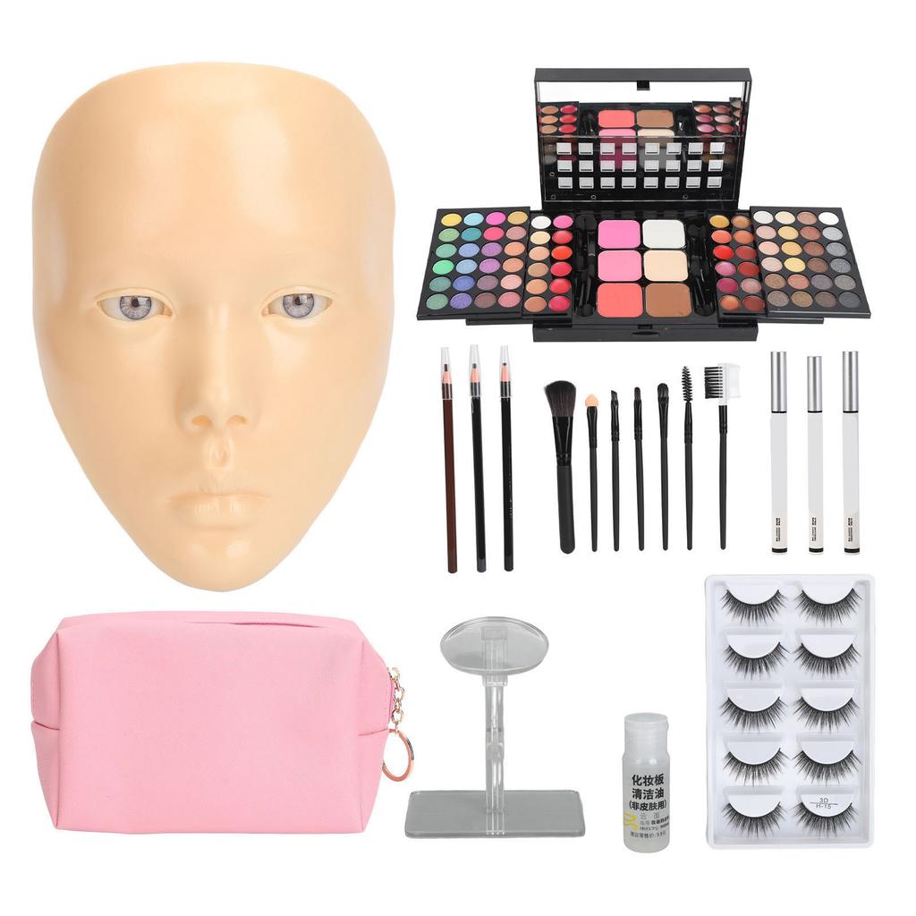 5D Makeup Practice Face Board Kit Reusable 3.4oz Cream 28.1ml Liquid Teaching Practice Makeup