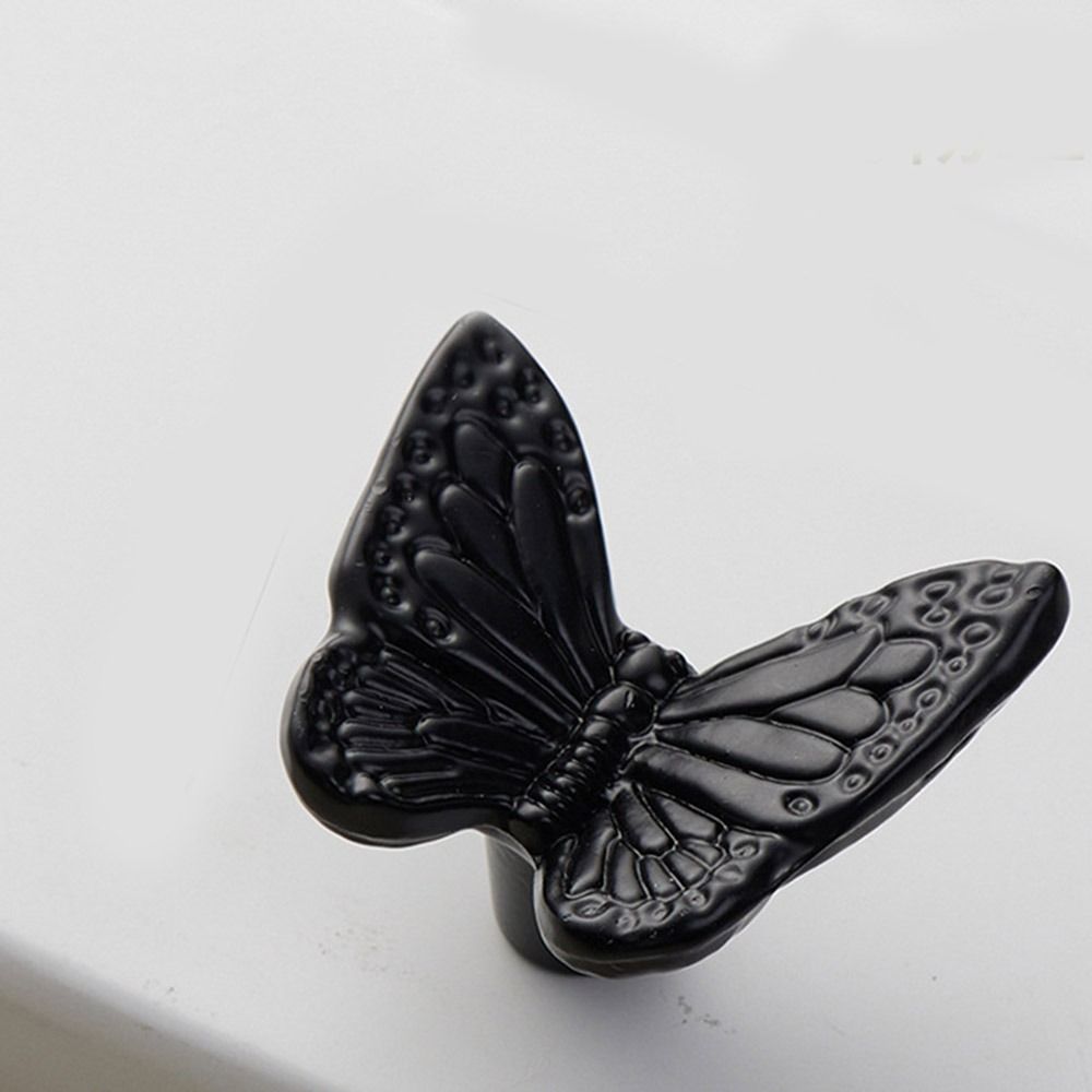 Butterfly Door Pull Handles Single Hole Drawer Knobs Creativity Antique  Cabinet Knob  Wardrobe