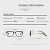 Japanese Handmade Pure Titanium Square Glasses Frame for Men & Women, Large Face, DLX 403 Retro Style