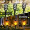 10 Pack Solar Torch Lights Outdoor Flickering Flame for Halloween Yard Patio Lawn Decor - Waterproof Solar Garden Lights