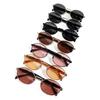 Elliptical Metal Personalized Sunglasses for Women European and American Fashion Retro Street Pography Sunglasses