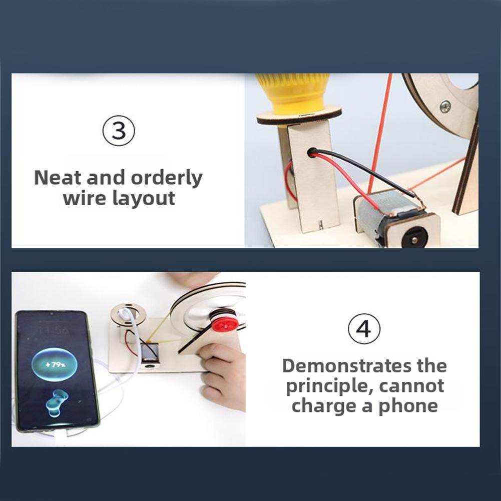 Hands On Educational Generator Kit Hand Cranked for Kids to Explore Electricity Generation and Support STEM Learning Goals