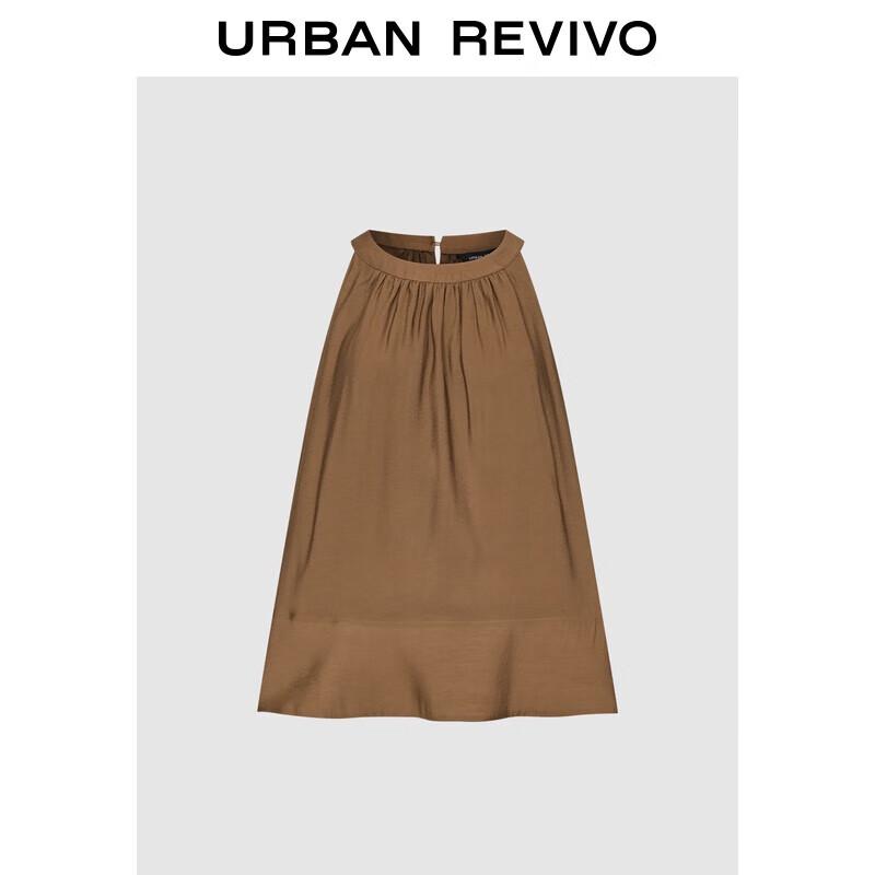UR 2025 Autumn Women s Elegant Pleated Sleeveless Blouse M