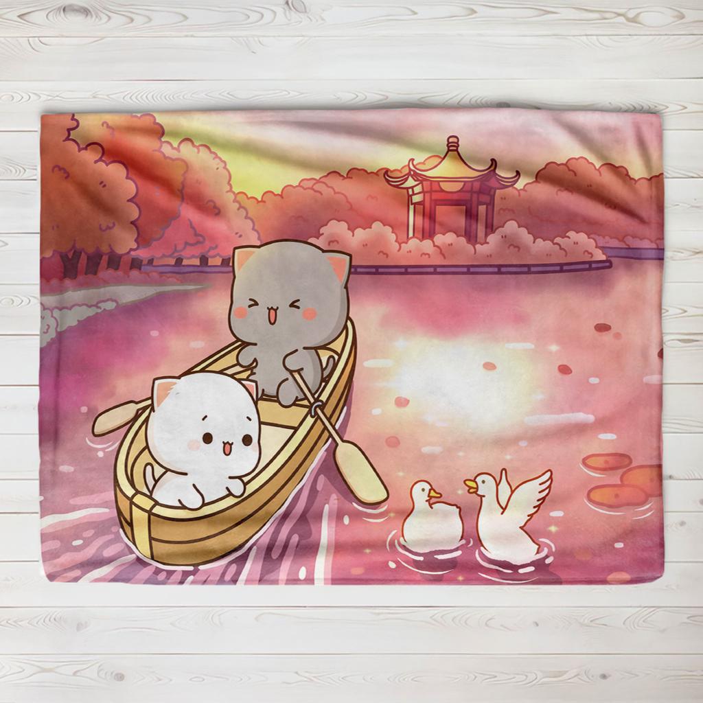 Bubu Dudu Panda Bear Flannel Throw Blanket Series Kids Blankets Sofa Decoration Bear and Pa blankets Cozy Soft Couple kids gift