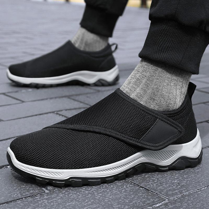 Shoes for Summer Women's Mesh Breathable Casual Shoes Temu Velcro Middle-aged Mother Shoes Single Shoes