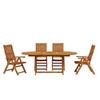 Garden Dining Set 5 pcs Brown Solid Acacia Wood