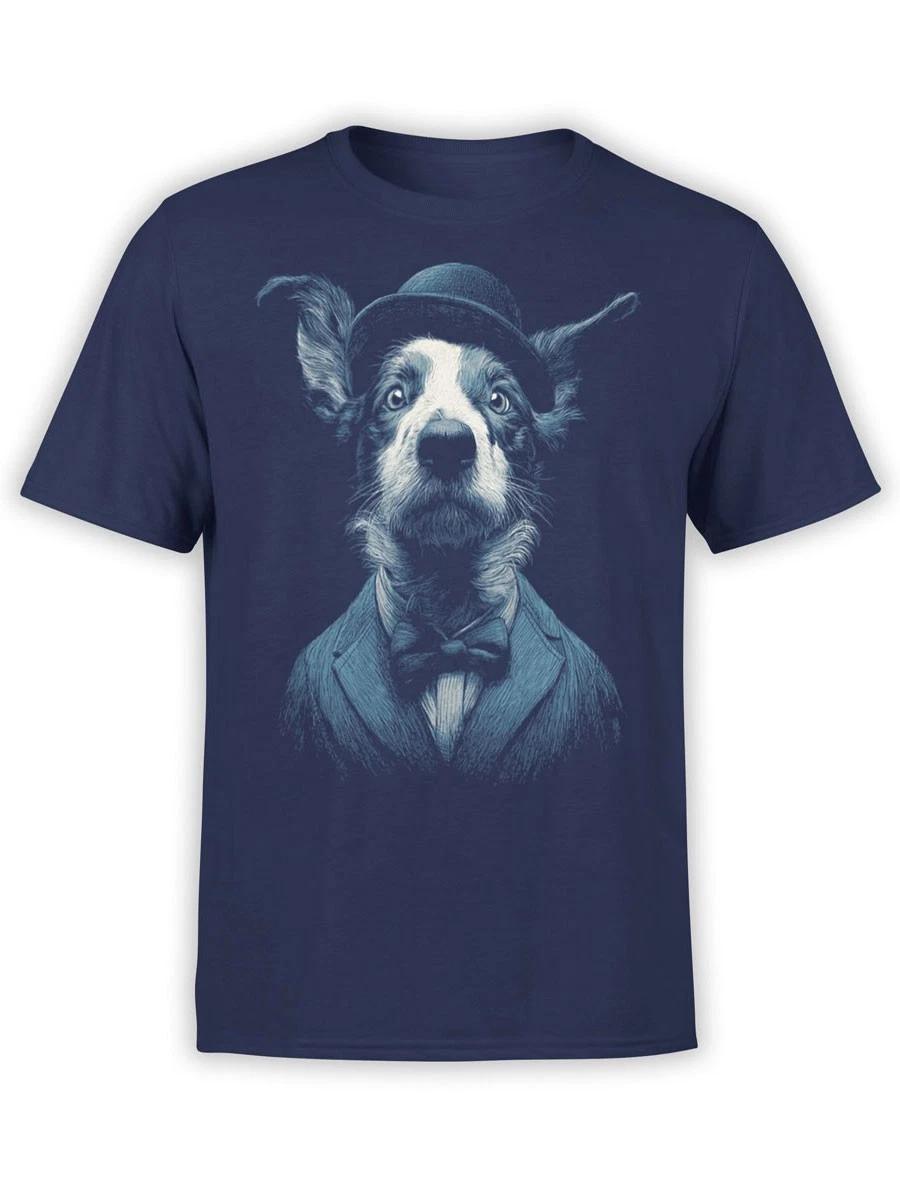 FANTUCCI Dapper Dog T-Shirt | Vintage Border Collie Graphic | Unisex S