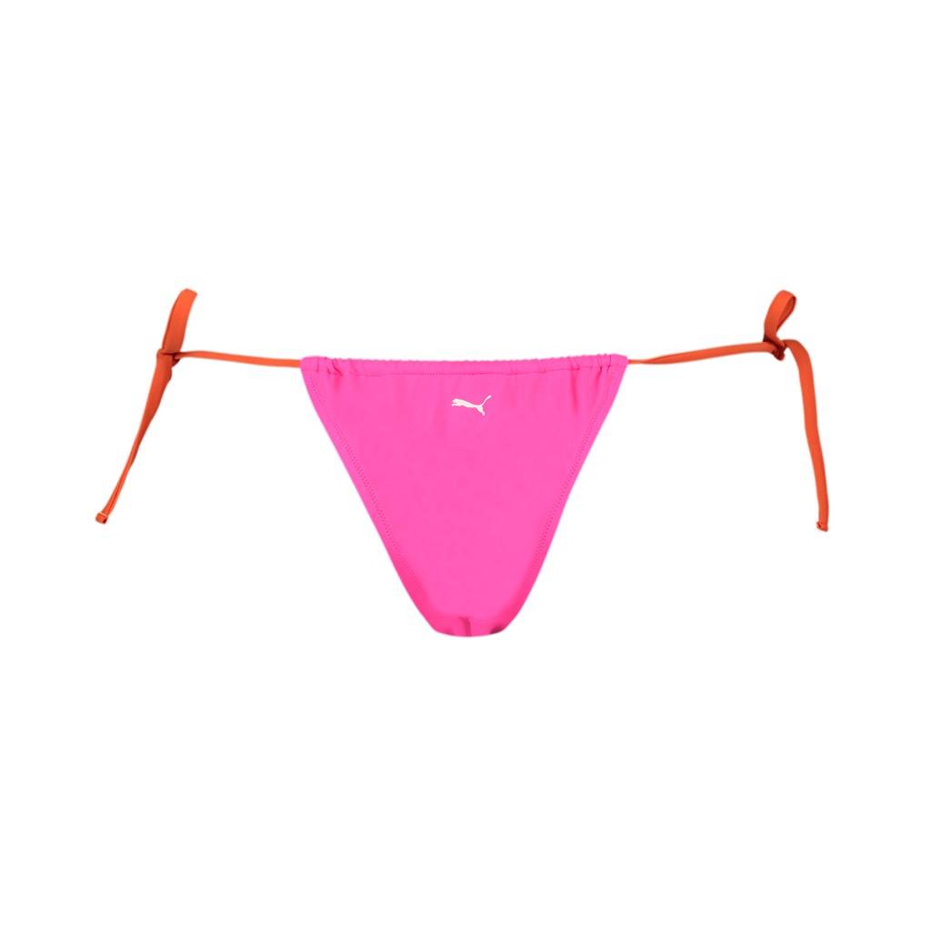 Dół od bikini Puma Swim Women Side Tie Tanga String 1P majtki kąpielowe damskie różowe (938066-02)