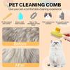 Flea Comb for Cats Dogs Brush for Shedding Pet Hair Removal Comb with Long & Short Stainless Steel Teeth for Deshedding