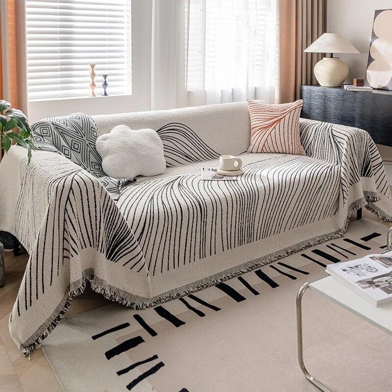 Nordic Sofa Throw Blankets Outdoor Camping Picnic Large Blanket Fit for Four Seasons Leisure Relax Beach Towel Travel Rug