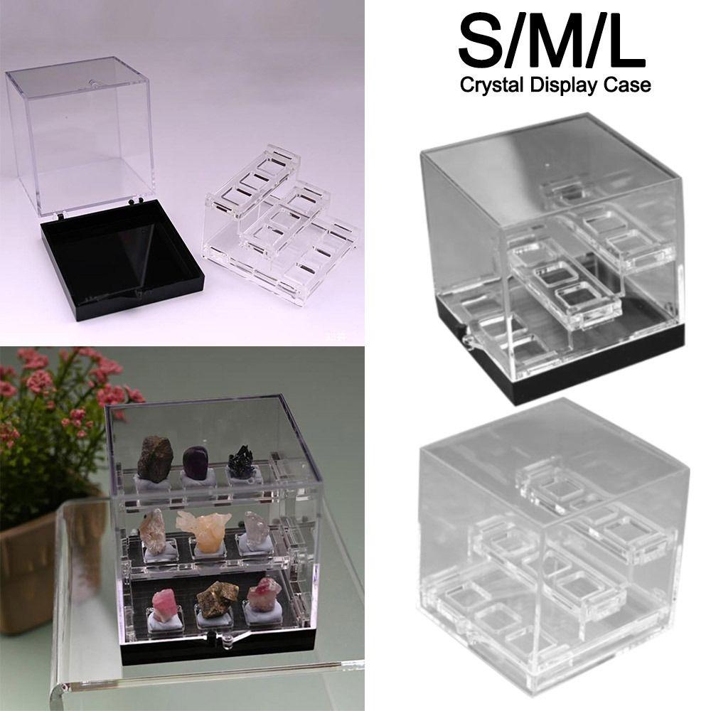 

Display Holder Crystal Display Case Acrylic Stones, Rocks & Gemstones Collection Container Transparent Small