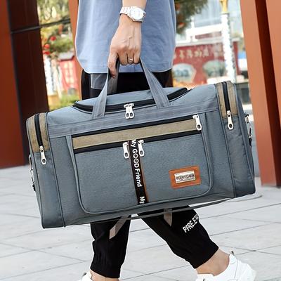 Multifunktionell resväska i nylon med stor kapacitet, hopfällbar, bärbar, reseduffel för män, affärsresa, klädförvaring