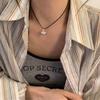 Fashion Trend Niche Sense Love Pendant Collarbone Chain Temperament Simple Cold Wind Adjustable Black Rope Necklace