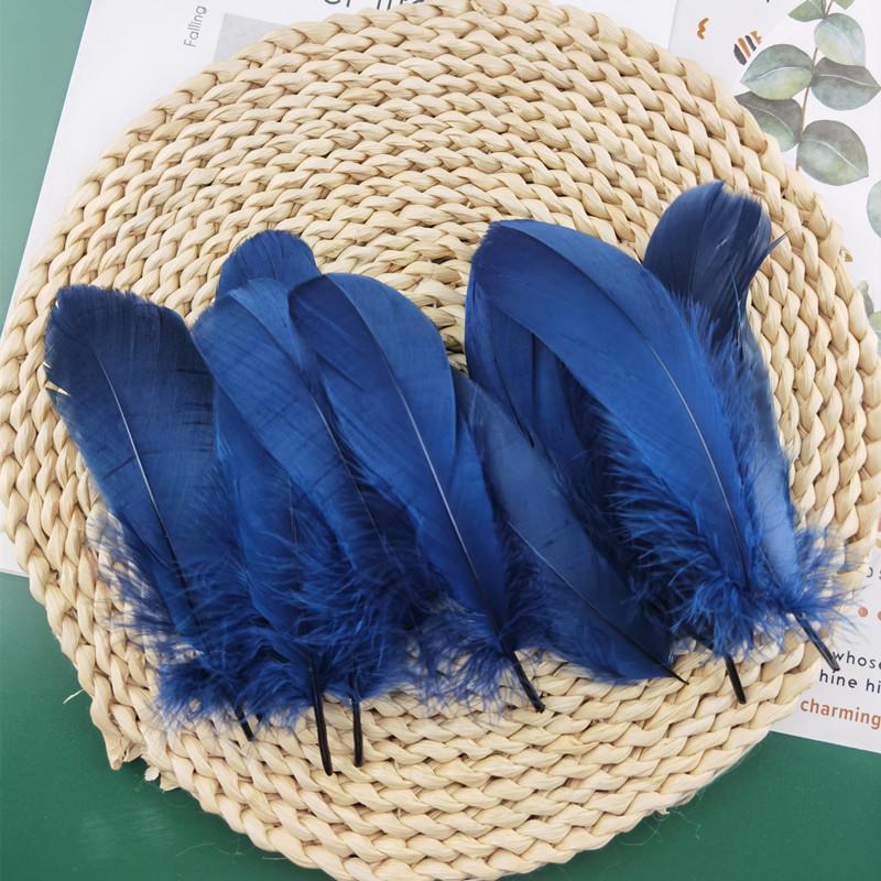 50Pcs Color Full Soft Big Floating Feather Goose Feather Diy Color Feather Headdress Craft Decorative Material