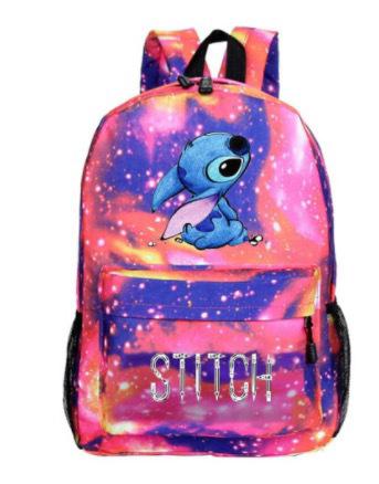 School Bag Cartoon Backpack Star Lightning School Bag Student Polyester Casual Printed Backpack Travel Bag