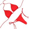 Neck strap-on bikini sexy swimsuit women's split strap adjustable multi-color swimsuit set