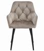 JORK chair - dark beige velvet / black legs x 1