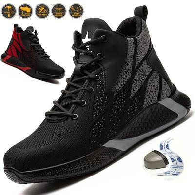 Indestructible Mining Boots Work Boots Steel Toe Safety Shoes Men Work Shoes Sneaker Lightweight Anti-Puncture Safety Shoes Men